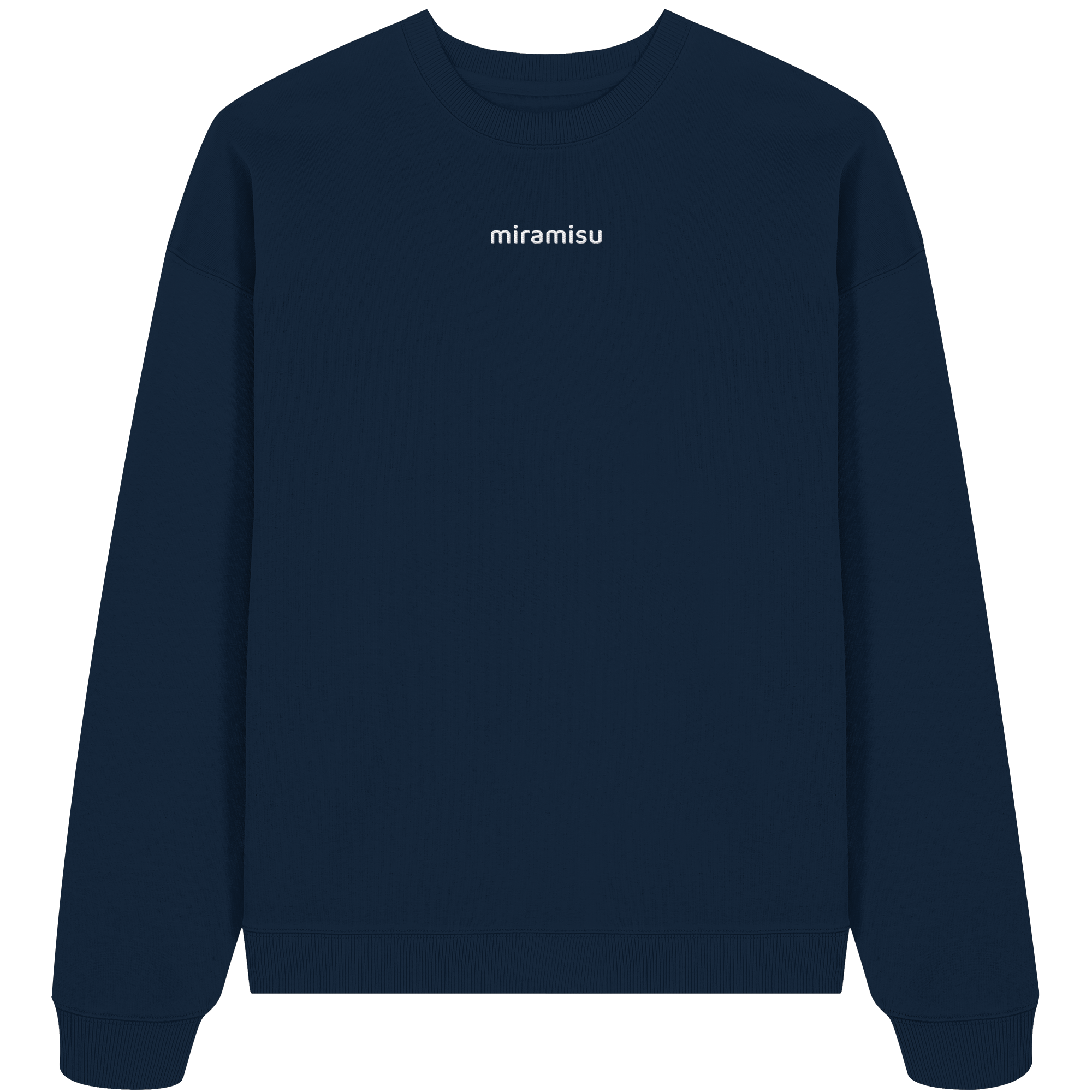 Basic White Logo - Organic Oversize Sweatshirt (Stick)